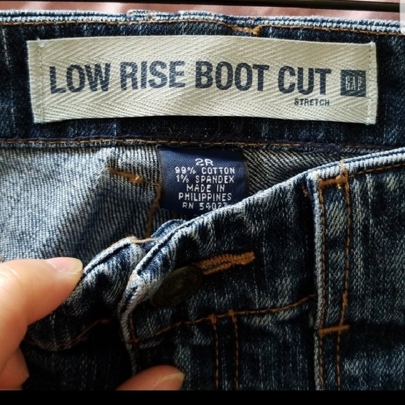 New Retro Gap Low Rise Boot Cut Boyfriend Jeans 2 - Picture 4 of 4